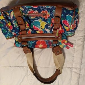 Lily Bloom Multi Zippered pocket Purse